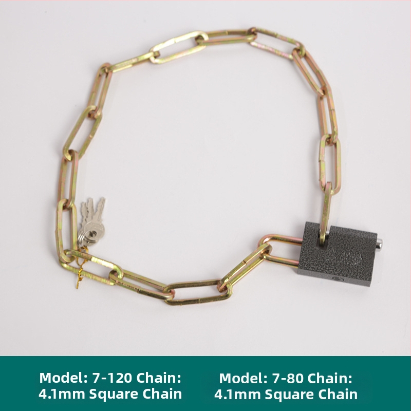 Oakman Láncos zár kerékpárok és motorkerékpárokhoz – vasból készült lánc, üveg- és külső ajtókhoz, testreszabható, modern stílus