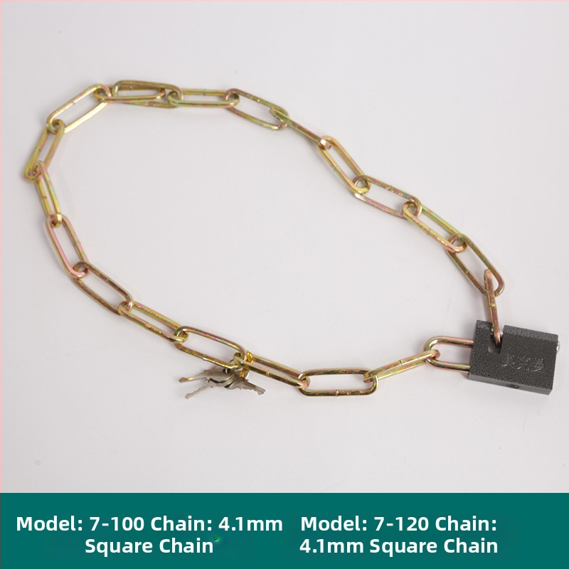 Oakman Láncos zár kerékpárok és motorkerékpárokhoz – vasból készült lánc, üveg- és külső ajtókhoz, testreszabható, modern stílus