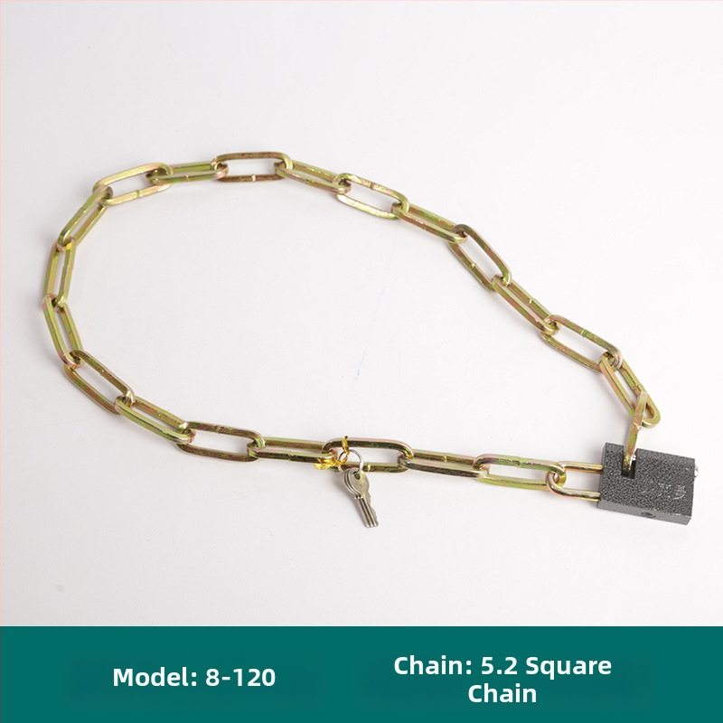 Oakman Láncos zár kerékpárok és motorkerékpárokhoz – vasból készült lánc, üveg- és külső ajtókhoz, testreszabható, modern stílus