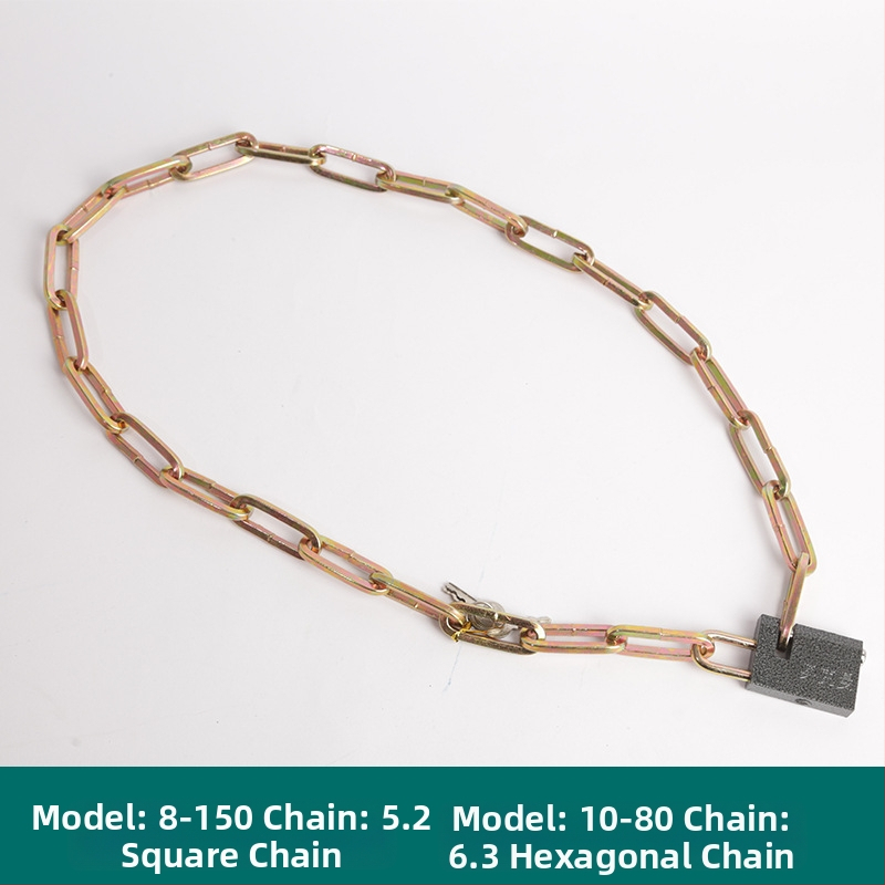 Oakman Láncos zár kerékpárok és motorkerékpárokhoz – vasból készült lánc, üveg- és külső ajtókhoz, testreszabható, modern stílus