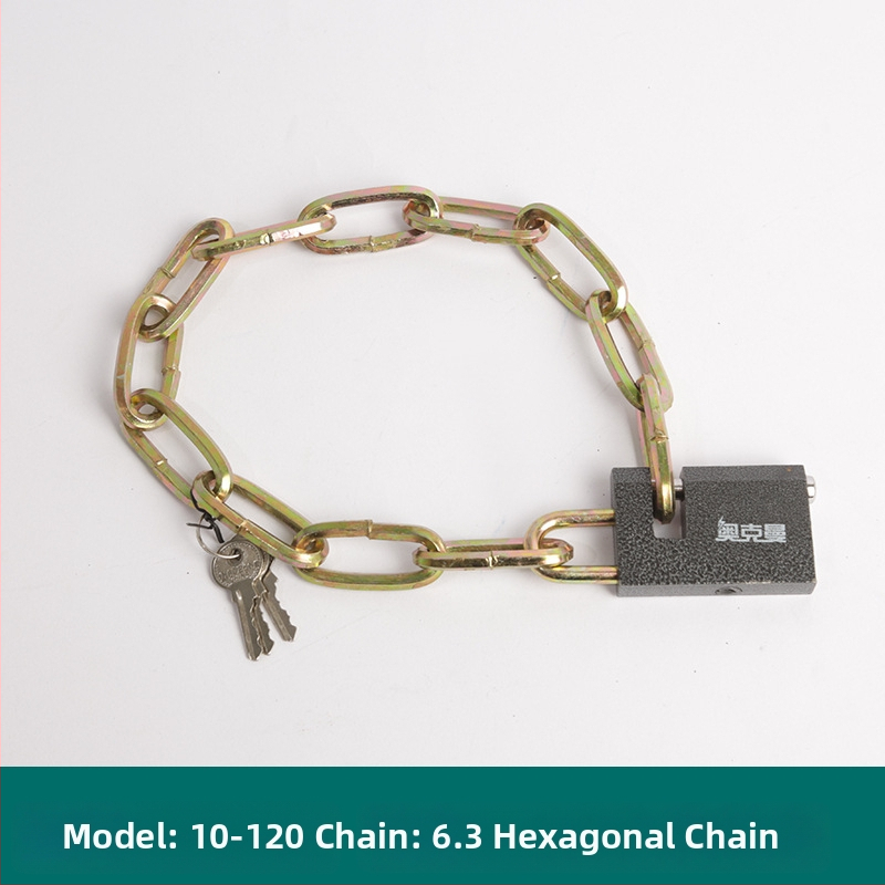 Oakman Láncos zár kerékpárok és motorkerékpárokhoz – vasból készült lánc, üveg- és külső ajtókhoz, testreszabható, modern stílus