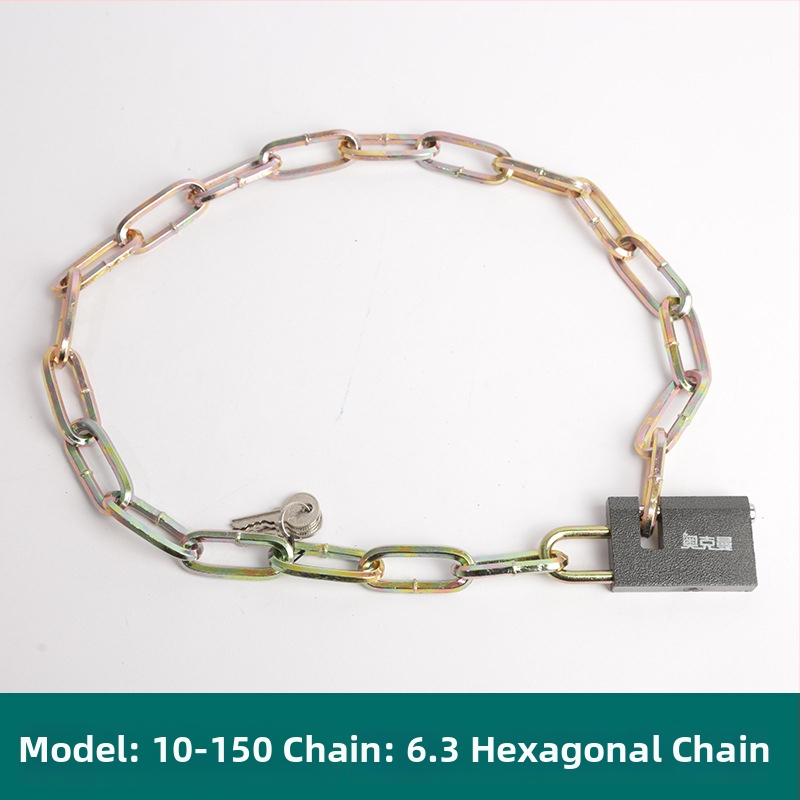 Oakman Láncos zár kerékpárok és motorkerékpárokhoz – vasból készült lánc, üveg- és külső ajtókhoz, testreszabható, modern stílus