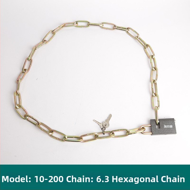 Oakman Láncos zár kerékpárok és motorkerékpárokhoz – vasból készült lánc, üveg- és külső ajtókhoz, testreszabható, modern stílus