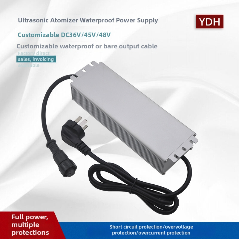Napájanie pre ultrazvukový zvlhčovač – 100W–800W, DC36V/45V/48V, IP67 vodotesný, Prepínaný zdroj, CE ROHS