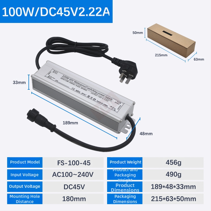 Захранване за ултразвуков овлажнител – 100W–800W, DC36V/45V/48V, IP67 водоустойчиво, Превключващо захранване, CE ROHS