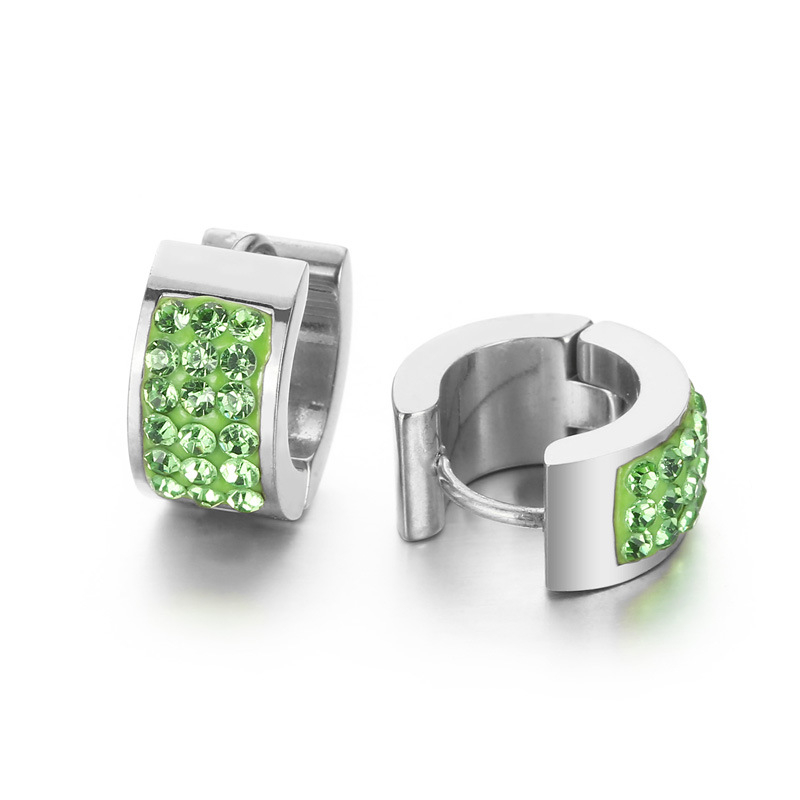 Σκουλαρίκια από τιτάνιο ατσάλι, κυκλικά, γεωμετρικός σχεδιασμός, ηλεκτροπλατινοποιημένη επίστρωση, βύσματα από ανοξείδωτο χάλυβα, για γυναίκες