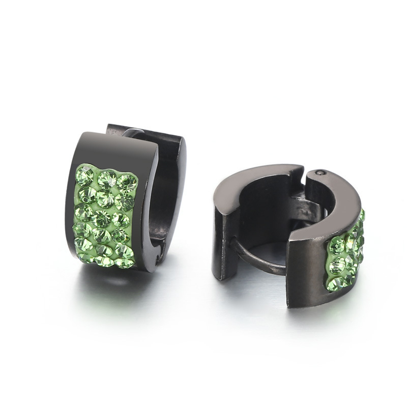 Σκουλαρίκια από τιτάνιο ατσάλι, κυκλικά, γεωμετρικός σχεδιασμός, ηλεκτροπλατινοποιημένη επίστρωση, βύσματα από ανοξείδωτο χάλυβα, για γυναίκες