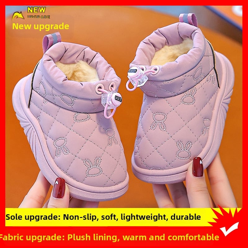 Dew Rabbit Gyerekek bokacsizma – téli, vízálló, csúszásmentes, műbőr, 1–12 éveseknek