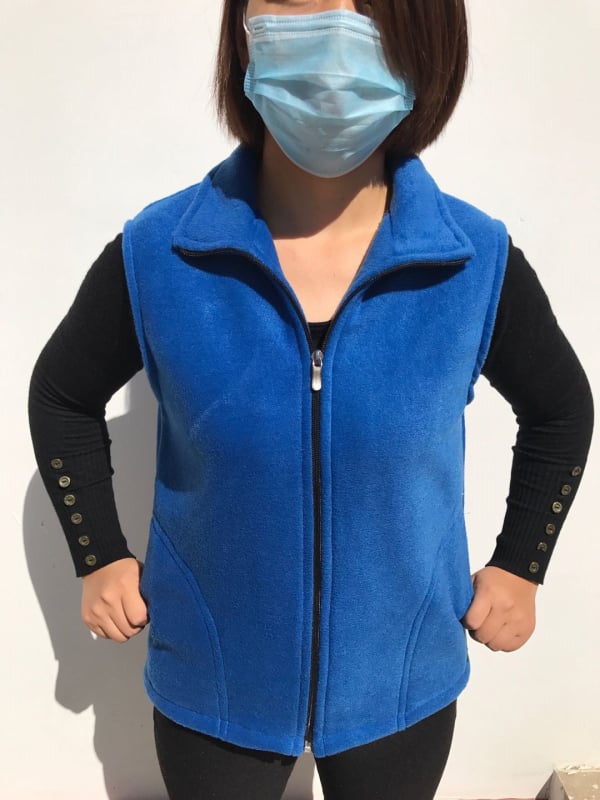 Vesta tricot fleece pentru femei — stil coreean, urban leisure, 100% poliester, amestec fibre chimice, fără glugă