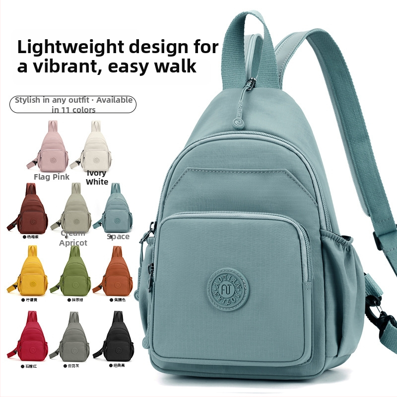 Viacúčelový batoh s crossbody dizajnom, Oxford látka, podšívka polyester, zapínanie na zips, 3D vonkajší dizajn, jar 2025