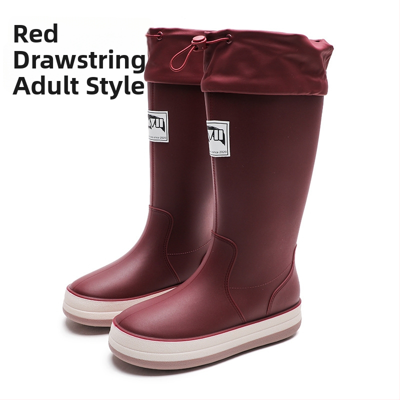 Cizme de ploaie, partea superioară din PVC, talpă plată, model monocrom, unisex