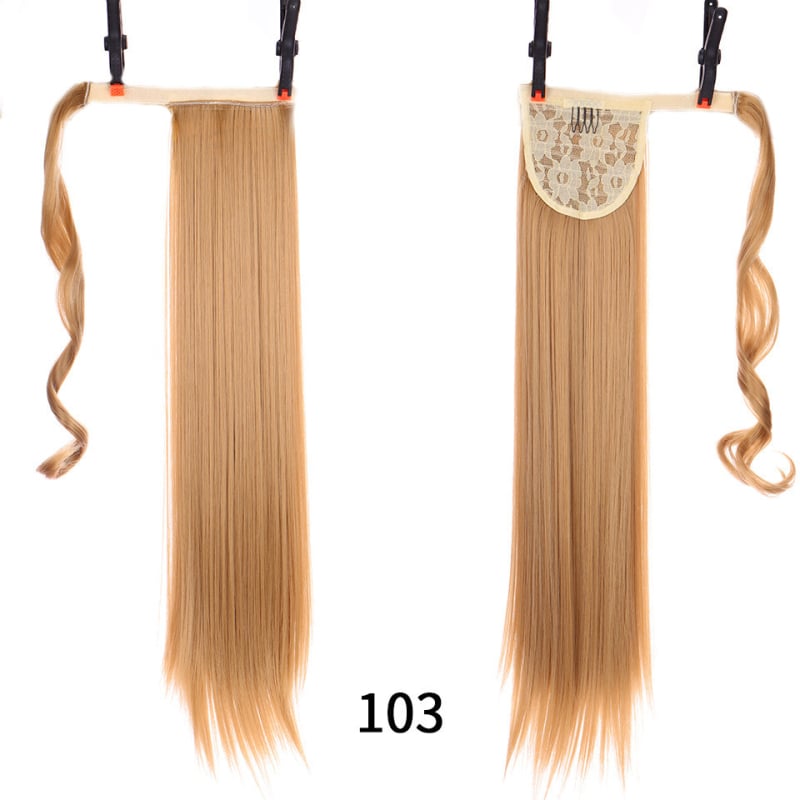 Perucă cu coadă de cal — fibre sintetice rezistente la temperatură; model 202309090020; brand Wonderful poems (beauty); pentru femei; nu poate fi vopsită sau îndreptată