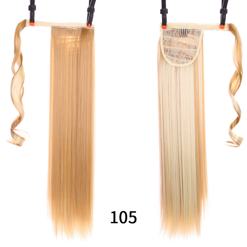 Perucă cu coadă de cal — fibre sintetice rezistente la temperatură; model 202309090020; brand Wonderful poems (beauty); pentru femei; nu poate fi vopsită sau îndreptată