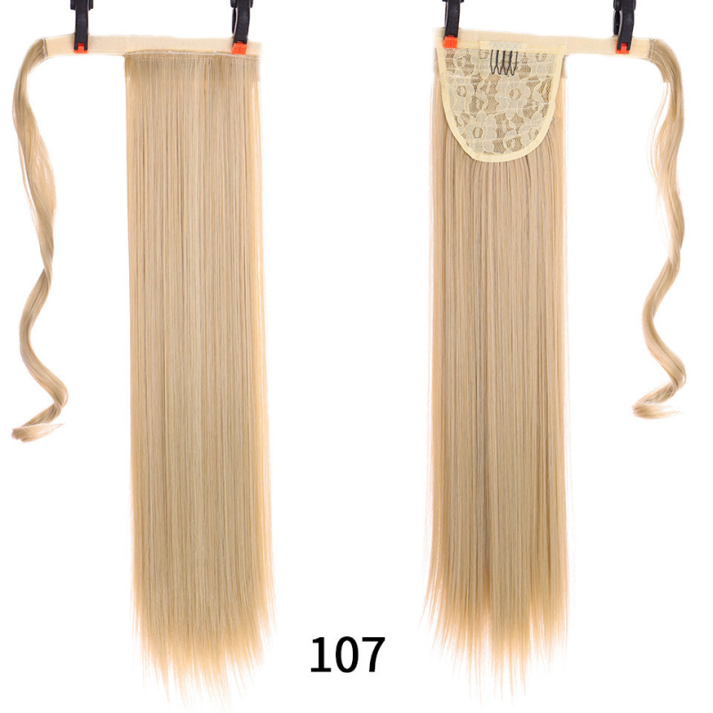 Perucă cu coadă de cal — fibre sintetice rezistente la temperatură; model 202309090020; brand Wonderful poems (beauty); pentru femei; nu poate fi vopsită sau îndreptată