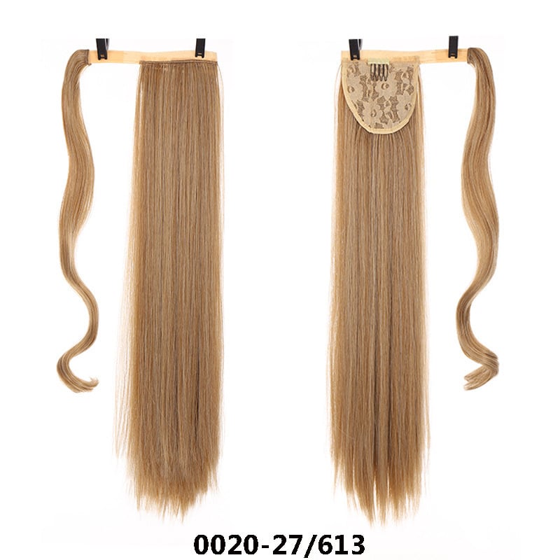 Perucă cu coadă de cal — fibre sintetice rezistente la temperatură; model 202309090020; brand Wonderful poems (beauty); pentru femei; nu poate fi vopsită sau îndreptată