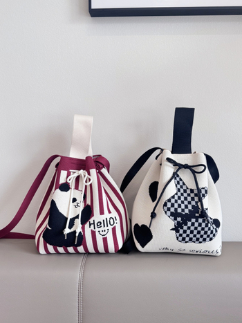 Torba za ramena sa šnonom, cilindričnog oblika, poliester, stil Fresh and Sweet, unutarnji džepovi za telefon, ID karticu i prijenosno računalo