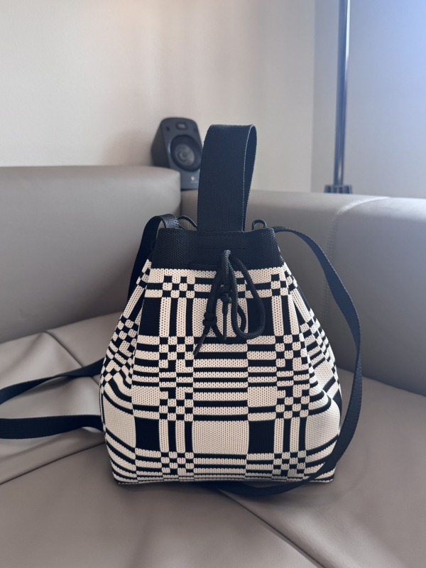 Torba za ramena sa šnonom, cilindričnog oblika, poliester, stil Fresh and Sweet, unutarnji džepovi za telefon, ID karticu i prijenosno računalo