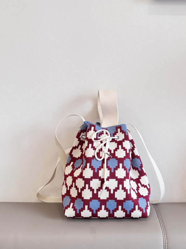 Torba za ramena sa šnonom, cilindričnog oblika, poliester, stil Fresh and Sweet, unutarnji džepovi za telefon, ID karticu i prijenosno računalo