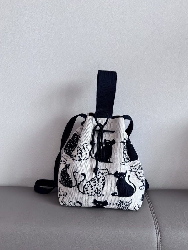 Torba za ramena sa šnonom, cilindričnog oblika, poliester, stil Fresh and Sweet, unutarnji džepovi za telefon, ID karticu i prijenosno računalo