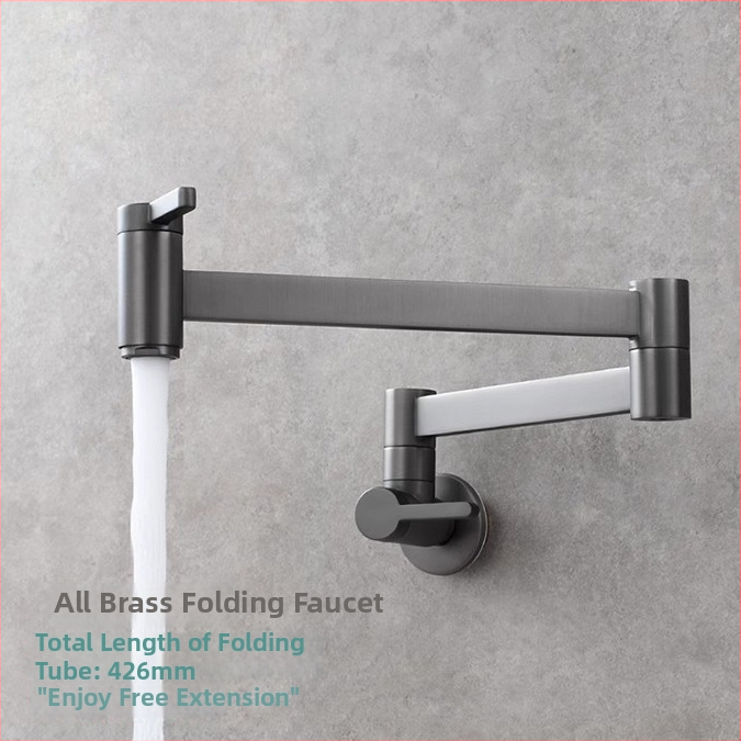 Falcová skladacia kuchynská batéria z meďe, teplá a studená voda, otočná o 360°, model 2016