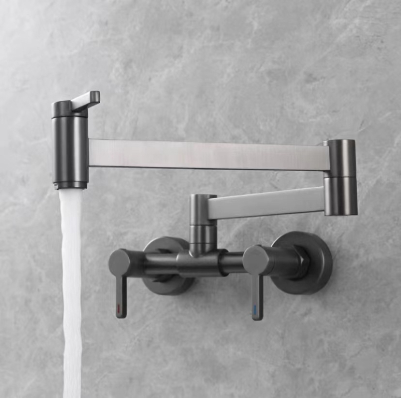 Falcová skladacia kuchynská batéria z meďe, teplá a studená voda, otočná o 360°, model 2016