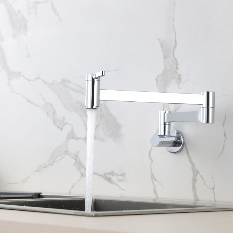 Falcová skladacia kuchynská batéria z meďe, teplá a studená voda, otočná o 360°, model 2016