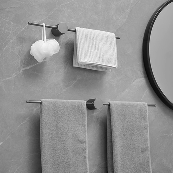 Réz törölközőtartó, kefés felülettel, minimalist stílusú, egyrészes fürdőszobai tároló, teherbírás 10