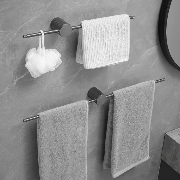 Réz törölközőtartó, kefés felülettel, minimalist stílusú, egyrészes fürdőszobai tároló, teherbírás 10