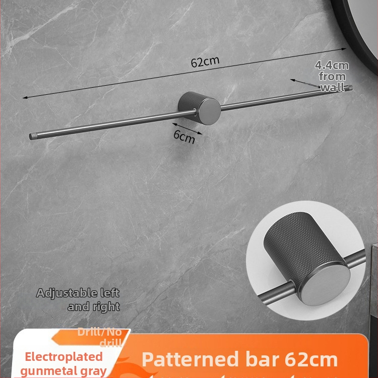 Réz törölközőtartó, kefés felülettel, minimalist stílusú, egyrészes fürdőszobai tároló, teherbírás 10