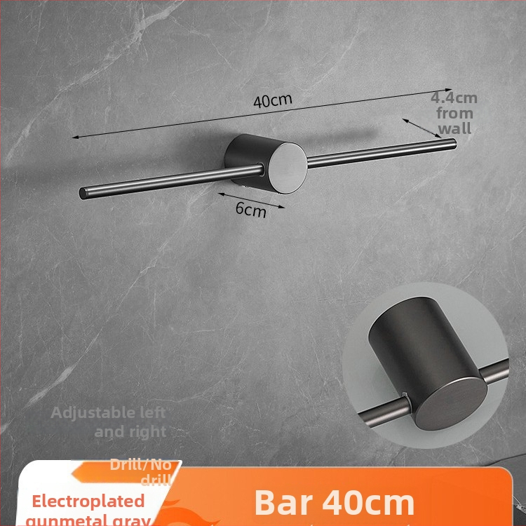 Réz törölközőtartó, kefés felülettel, minimalist stílusú, egyrészes fürdőszobai tároló, teherbírás 10