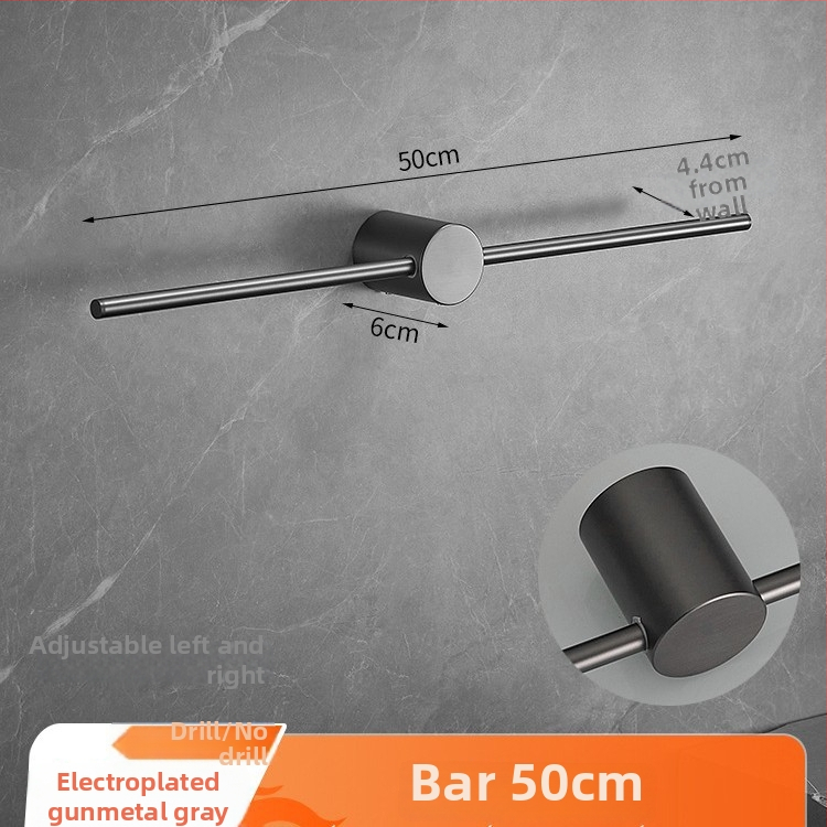 Réz törölközőtartó, kefés felülettel, minimalist stílusú, egyrészes fürdőszobai tároló, teherbírás 10