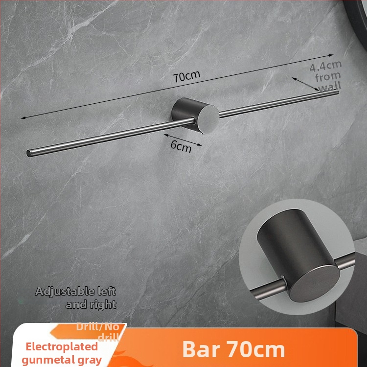 Réz törölközőtartó, kefés felülettel, minimalist stílusú, egyrészes fürdőszobai tároló, teherbírás 10