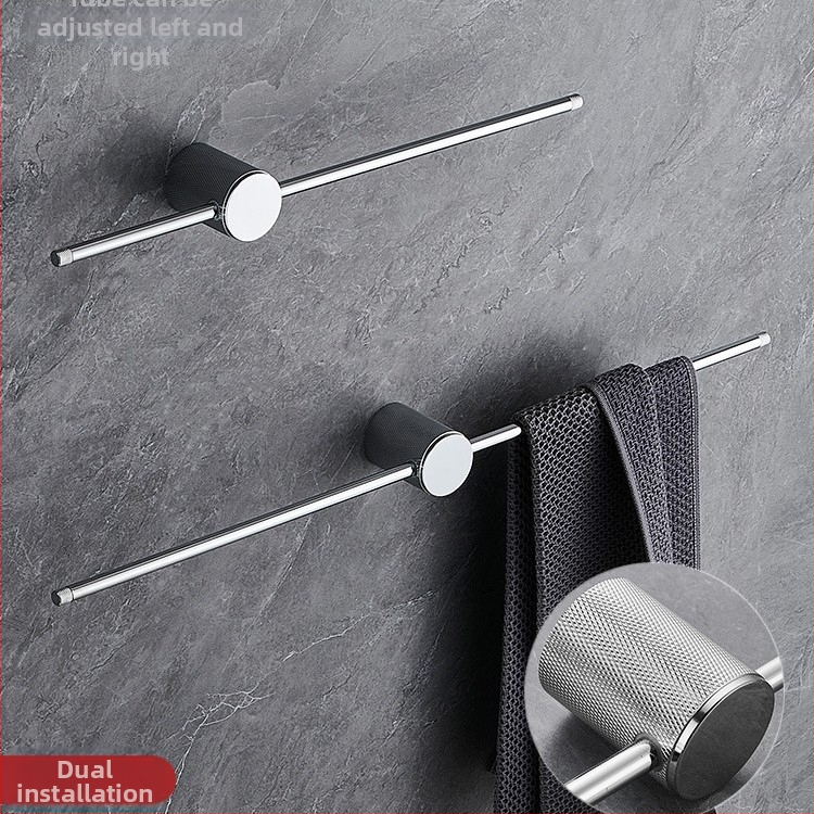 Réz törölközőtartó, kefés felülettel, minimalist stílusú, egyrészes fürdőszobai tároló, teherbírás 10