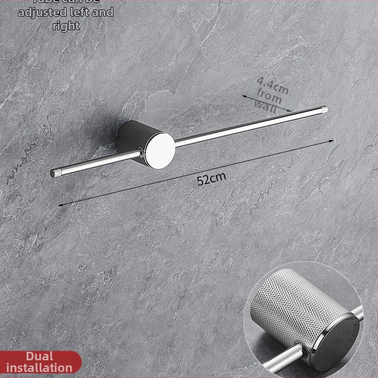 Réz törölközőtartó, kefés felülettel, minimalist stílusú, egyrészes fürdőszobai tároló, teherbírás 10