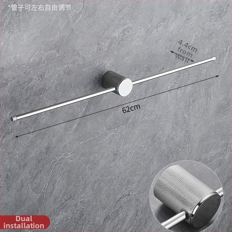 Réz törölközőtartó, kefés felülettel, minimalist stílusú, egyrészes fürdőszobai tároló, teherbírás 10