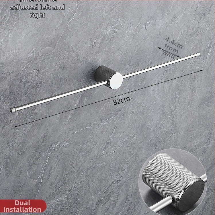 Réz törölközőtartó, kefés felülettel, minimalist stílusú, egyrészes fürdőszobai tároló, teherbírás 10