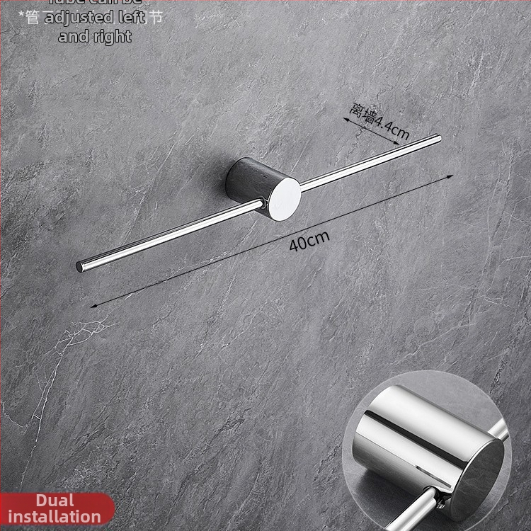 Réz törölközőtartó, kefés felülettel, minimalist stílusú, egyrészes fürdőszobai tároló, teherbírás 10