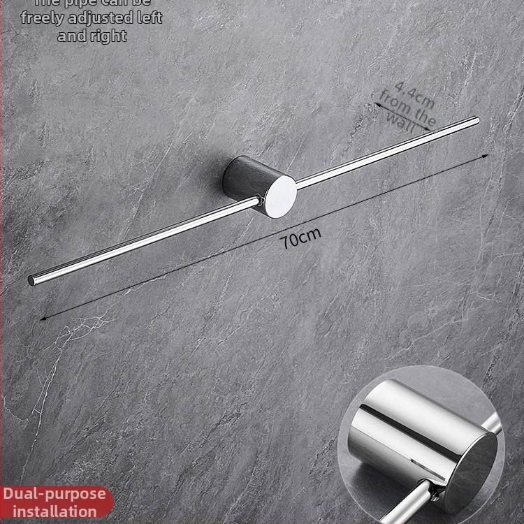 Réz törölközőtartó, kefés felülettel, minimalist stílusú, egyrészes fürdőszobai tároló, teherbírás 10