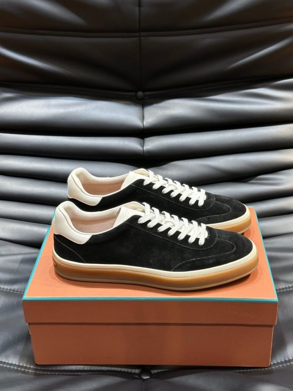 Pánske kožené nízkoprofilové športové tenisky, šnúrky, priedušné, protišmyková podrážka, EVA vložka