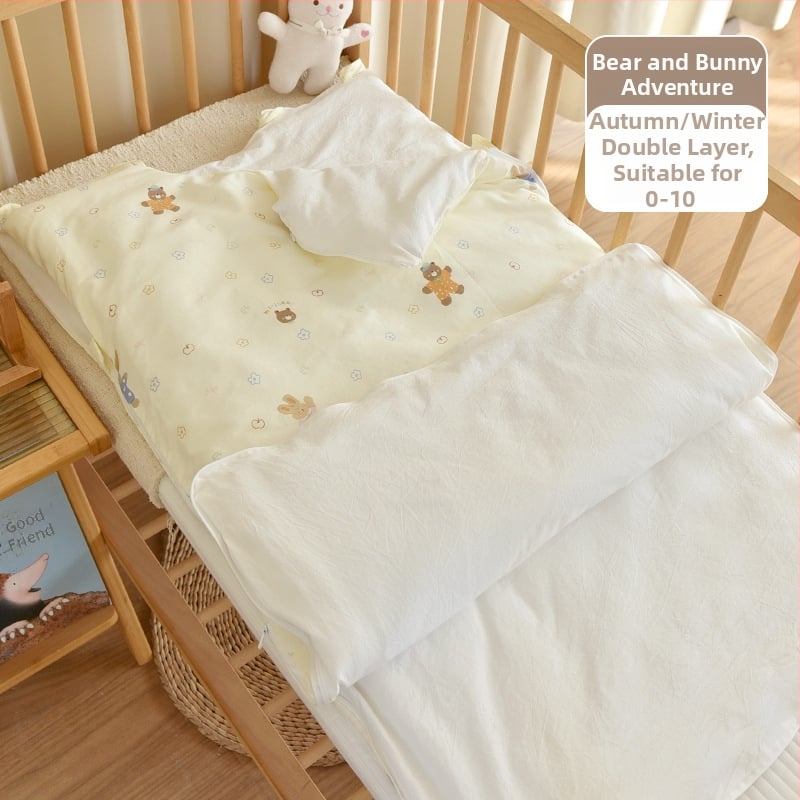 Sac de dormit pentru nou-născuți, bumbac 100%, umplutură poliester, design gros de iarnă, 0.55–1.0 kg