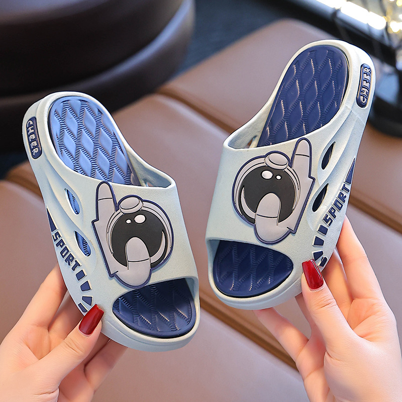 Short Horse детски сандали за момчета - PVC горна част и подметка, карикатурен принт, дишащи, антихлъзгащи, с открити пръсти, за възраст 4-16 г, пролет-лято 2025