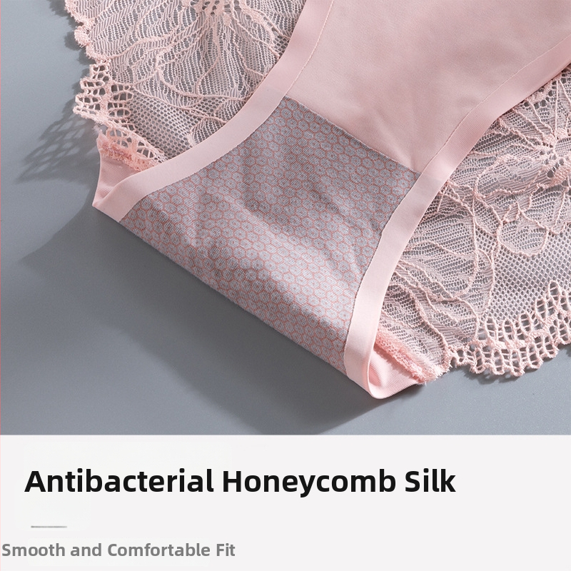 Dámske nohavičky z nylonu s bavlnenou intímnou časťou, priedušné, bez viditeľných línií, Jacquard tkanie
