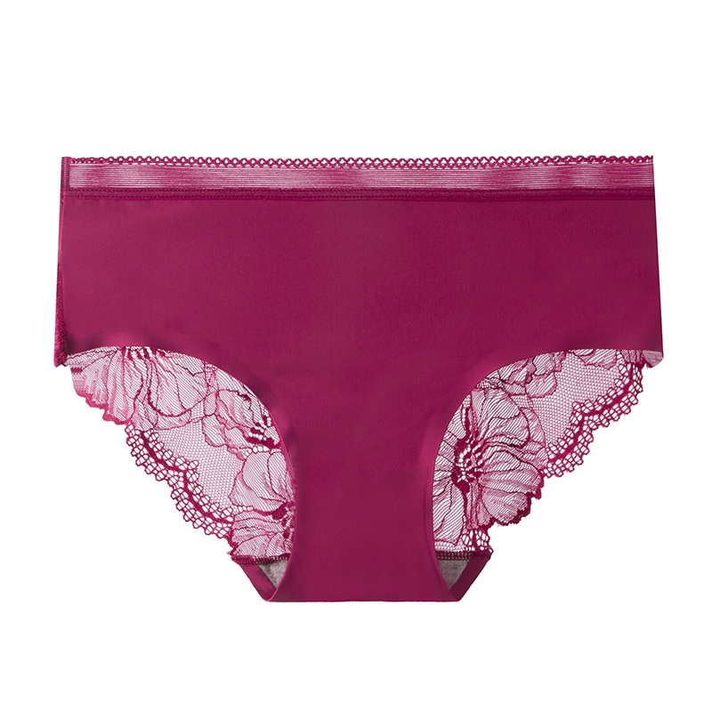 Dámske nohavičky z nylonu s bavlnenou intímnou časťou, priedušné, bez viditeľných línií, Jacquard tkanie