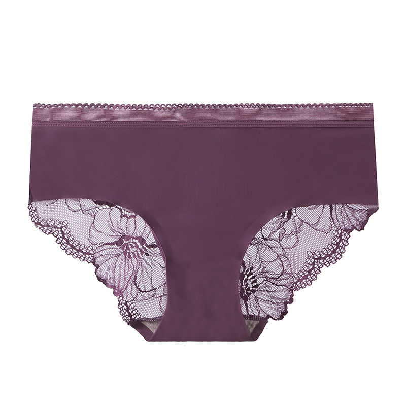 Dámske nohavičky z nylonu s bavlnenou intímnou časťou, priedušné, bez viditeľných línií, Jacquard tkanie