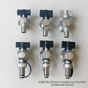 Meďový rozvádzač pre podlahové vykurovanie so závitovým pripojením, ventil drenáže a vypúšťania, vysoký tok pre domáce použitie