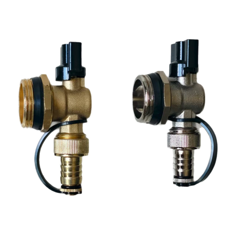 Meďový rozvádzač pre podlahové vykurovanie so závitovým pripojením, ventil drenáže a vypúšťania, vysoký tok pre domáce použitie