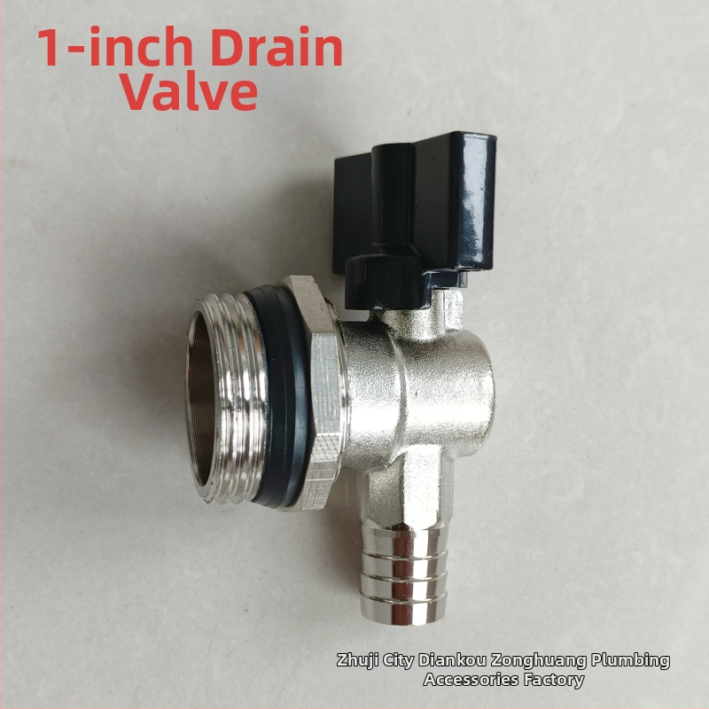 Meďový rozvádzač pre podlahové vykurovanie so závitovým pripojením, ventil drenáže a vypúšťania, vysoký tok pre domáce použitie