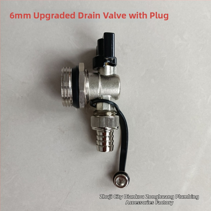 Meďový rozvádzač pre podlahové vykurovanie so závitovým pripojením, ventil drenáže a vypúšťania, vysoký tok pre domáce použitie