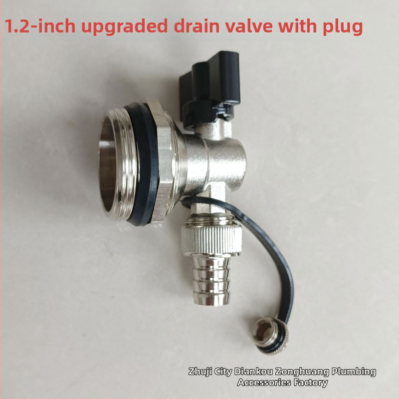 Meďový rozvádzač pre podlahové vykurovanie so závitovým pripojením, ventil drenáže a vypúšťania, vysoký tok pre domáce použitie