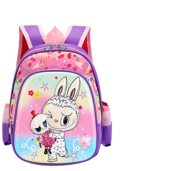 Detský batoh - Vzor s kreslenými postavičkami; PVC materiál, priedušný, nepremokavý, ľahký, zakrivené ramenné popruhy